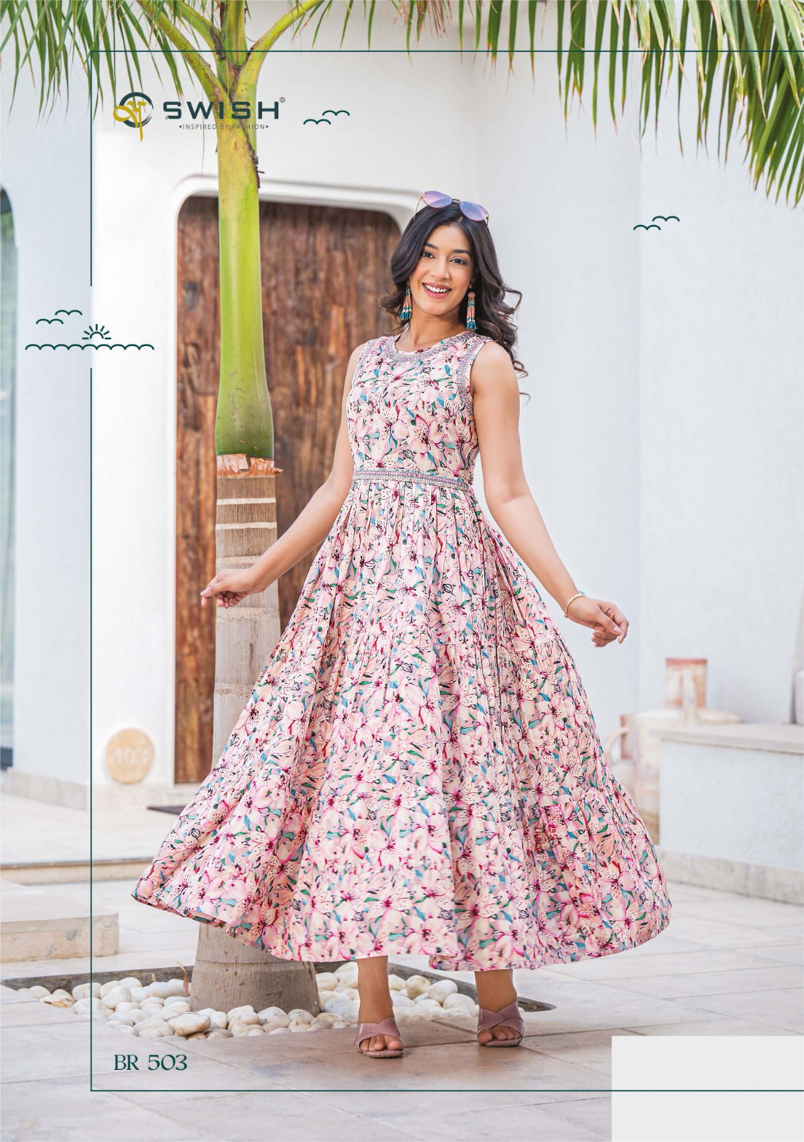 Swish Be Rich Vol 5 Wholesale Long Anarkali Party Wear Kurtis Orders In India
